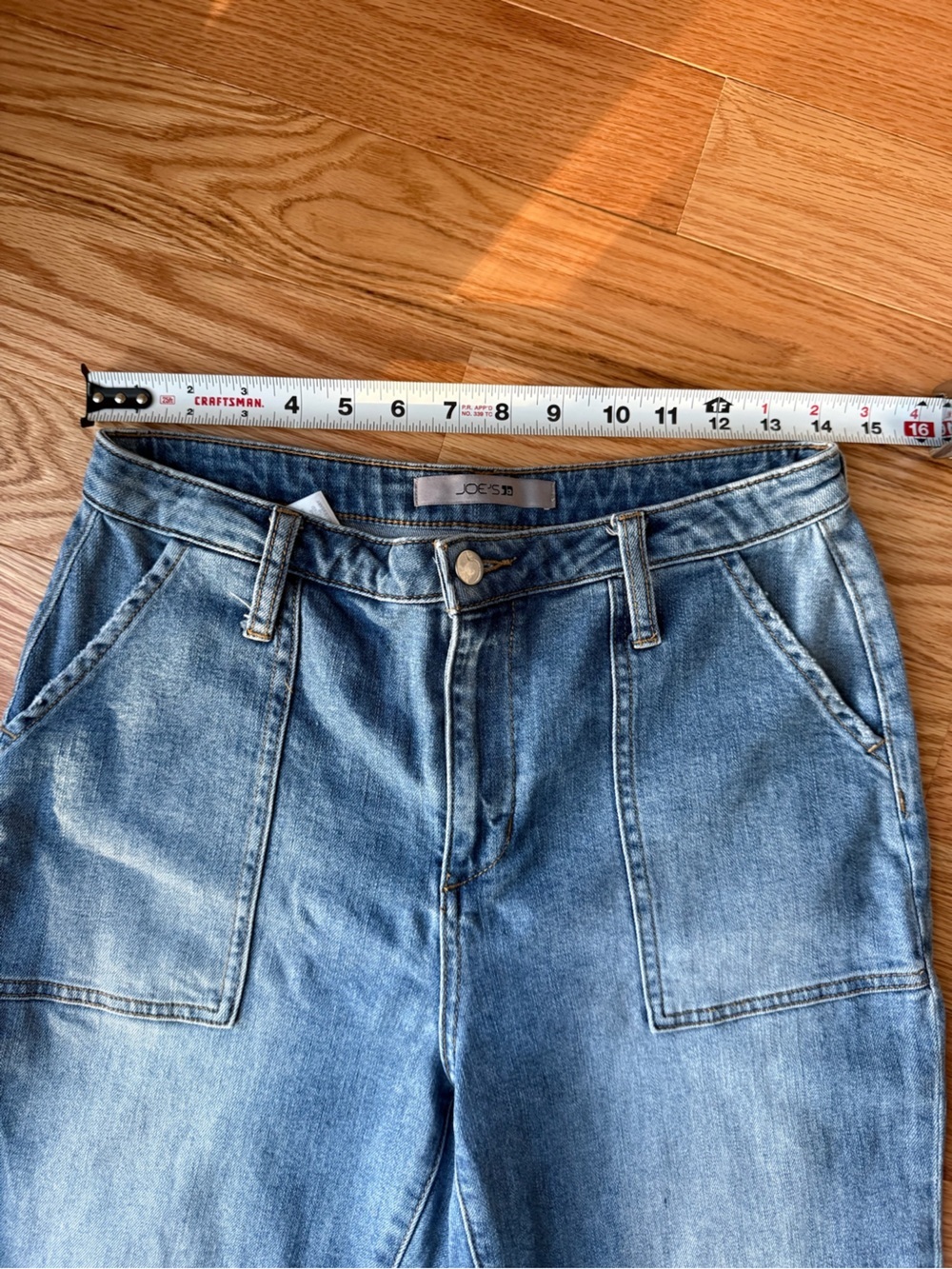 Joe’s Jeans The Honor Crop High-Rise Vintage Straight 90s Utility Jeans Size 28 - Picture 7 of 8